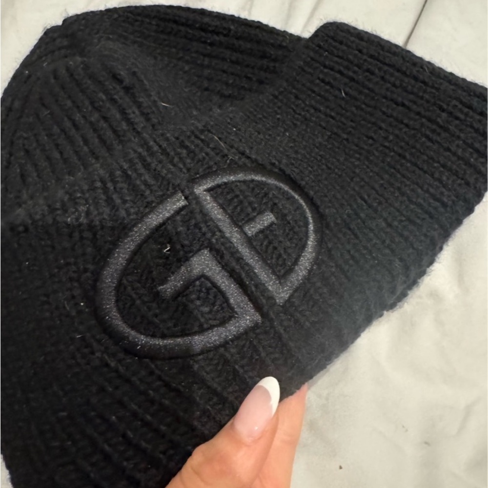 Goldbergh Charcoal Knit Beanie with Logo